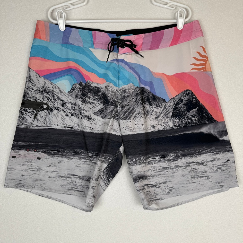 Billabong Board Shorts Mens 38 Adventure Division‎ Eyesolation Beach Surf Swim